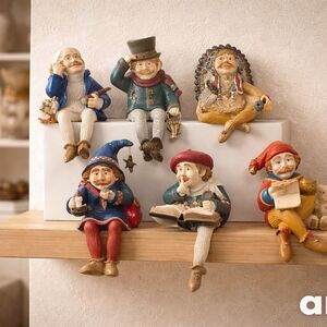 Vintage Shenandoah Designs "Keeper" Shelf Sitters Lot 6 pcs - Cute Old Men Figur